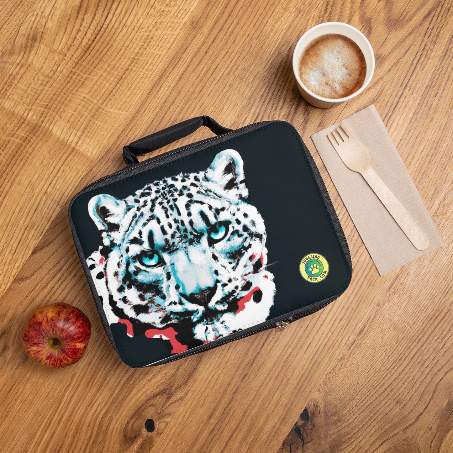 Snow Leopard Lunchbox 1 - Jungaloo